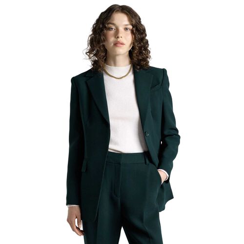 Cue Jade Double Weave Blazer